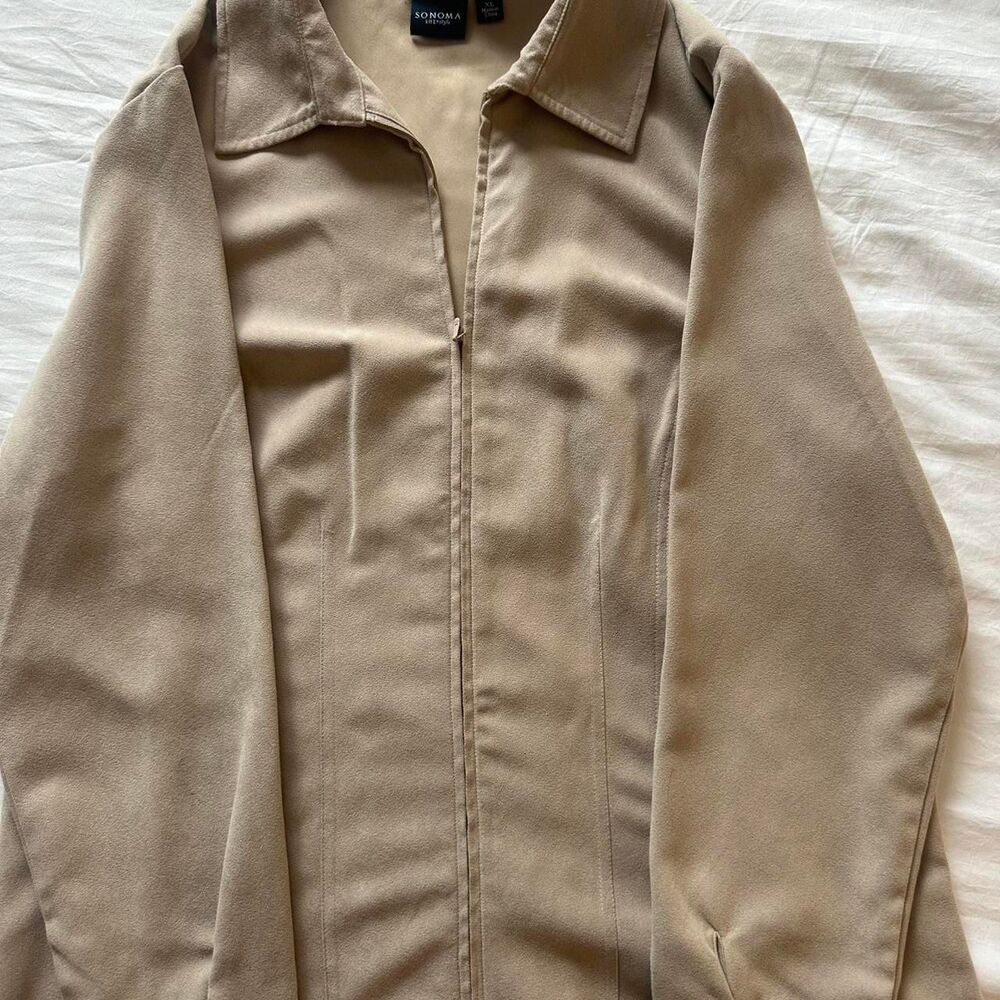 Sonoma-goods-for-life Men's Tan and Cream Jacket